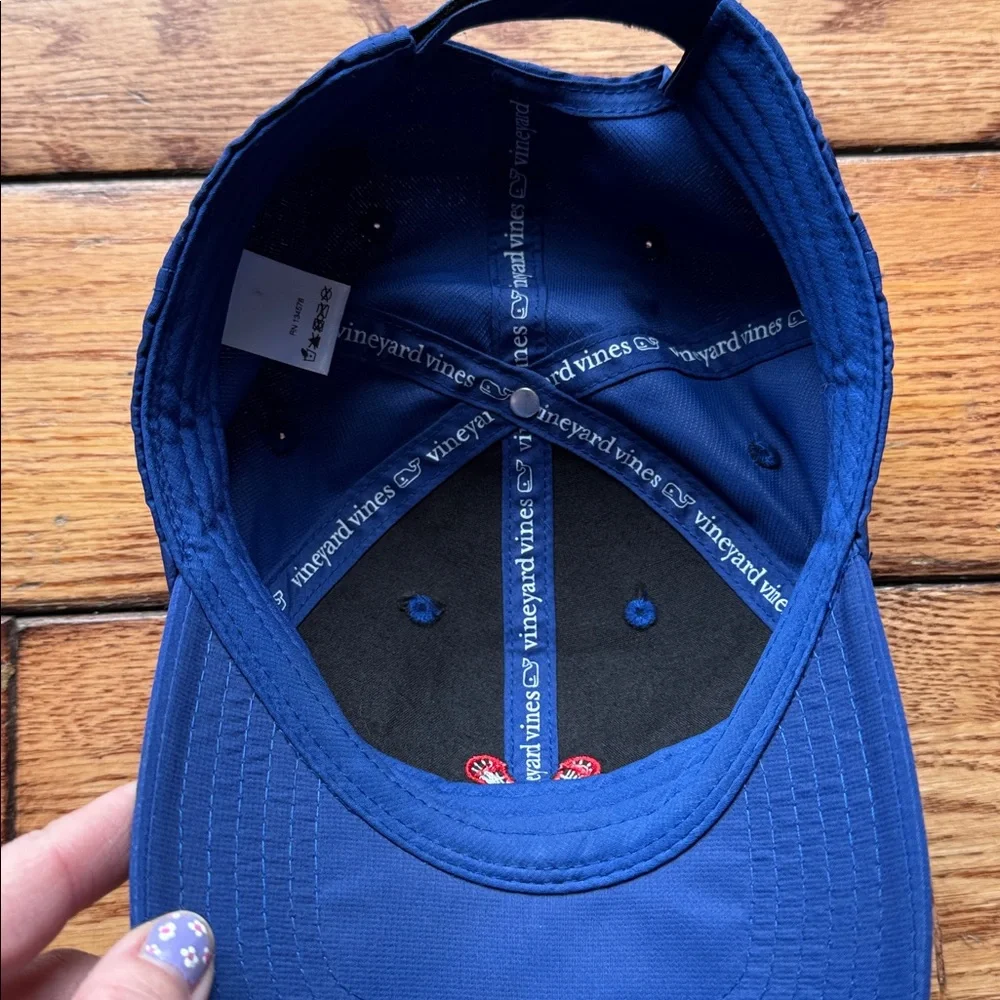 Vineyard Vines Lacrosse Sticks‎ Blue Adjustable Baseball Cap Hat Whale Logo Blue - Picture 10 of 12